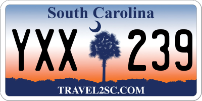 SC license plate YXX239