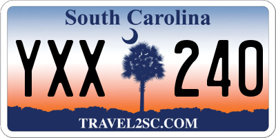 SC license plate YXX240