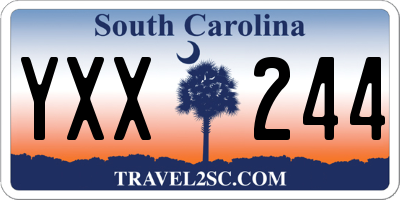 SC license plate YXX244