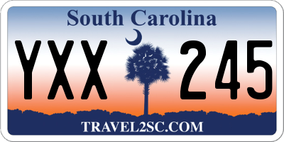 SC license plate YXX245