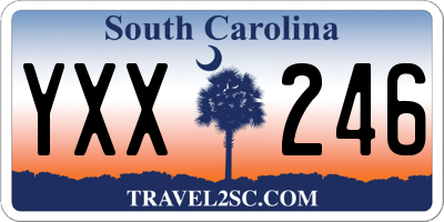 SC license plate YXX246