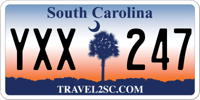 SC license plate YXX247