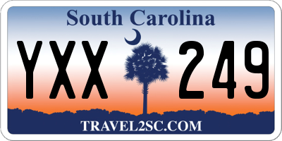 SC license plate YXX249