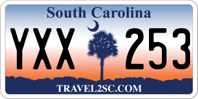 SC license plate YXX253
