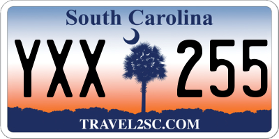 SC license plate YXX255