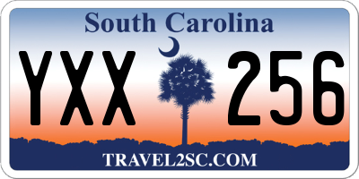 SC license plate YXX256