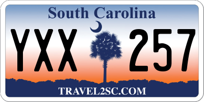 SC license plate YXX257