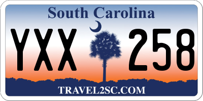 SC license plate YXX258