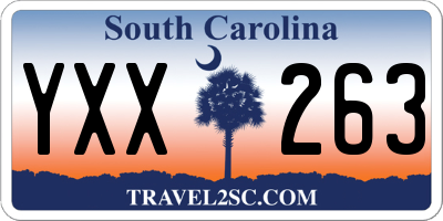 SC license plate YXX263