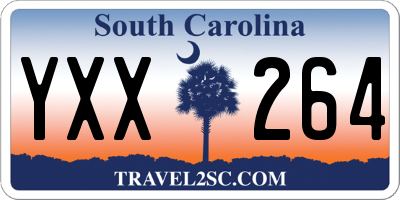 SC license plate YXX264
