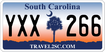 SC license plate YXX266