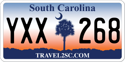 SC license plate YXX268