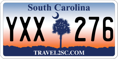 SC license plate YXX276
