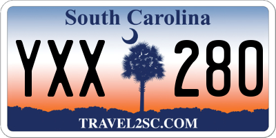 SC license plate YXX280