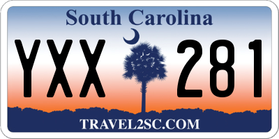 SC license plate YXX281