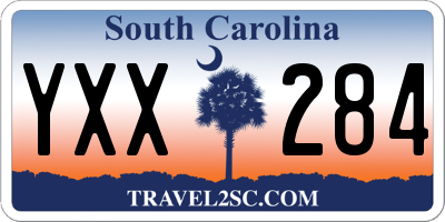 SC license plate YXX284