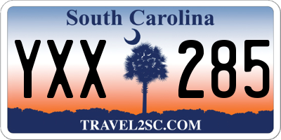 SC license plate YXX285