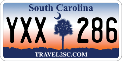 SC license plate YXX286