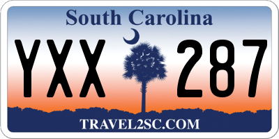 SC license plate YXX287