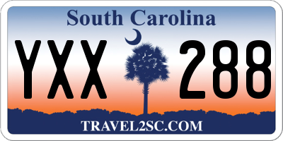 SC license plate YXX288