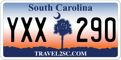 SC license plate YXX290