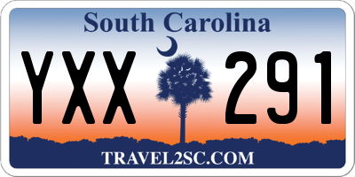 SC license plate YXX291