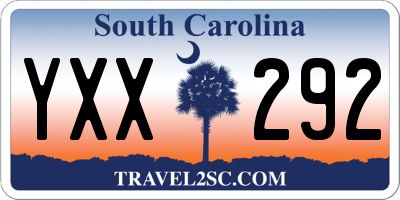 SC license plate YXX292