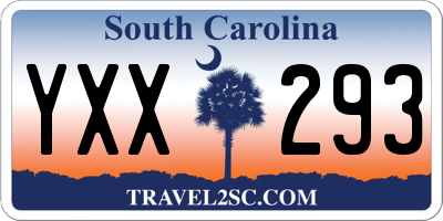 SC license plate YXX293