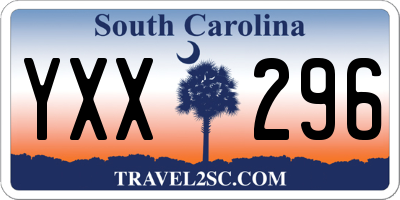 SC license plate YXX296