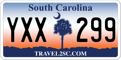 SC license plate YXX299