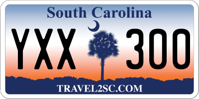 SC license plate YXX300