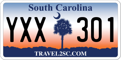 SC license plate YXX301