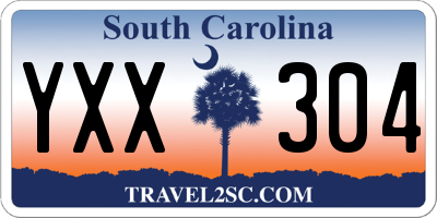 SC license plate YXX304