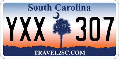 SC license plate YXX307