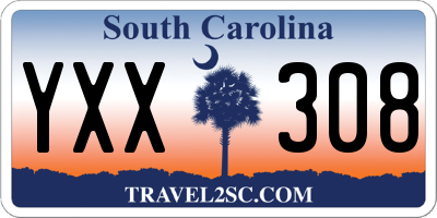 SC license plate YXX308