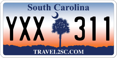 SC license plate YXX311
