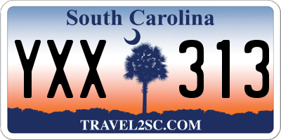 SC license plate YXX313