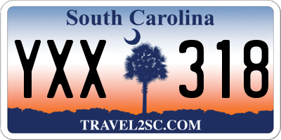 SC license plate YXX318