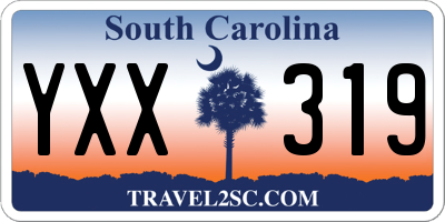 SC license plate YXX319