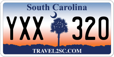SC license plate YXX320