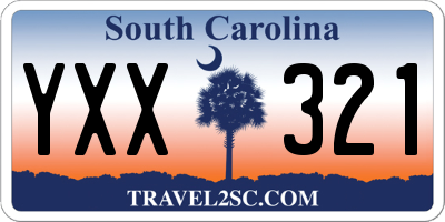 SC license plate YXX321