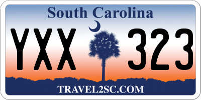 SC license plate YXX323