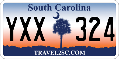 SC license plate YXX324