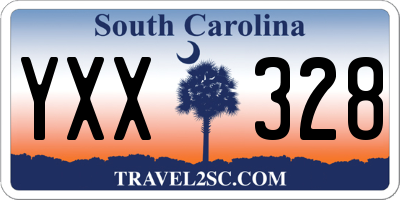 SC license plate YXX328