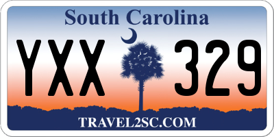 SC license plate YXX329