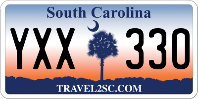 SC license plate YXX330