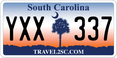 SC license plate YXX337
