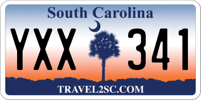 SC license plate YXX341