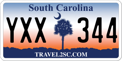 SC license plate YXX344