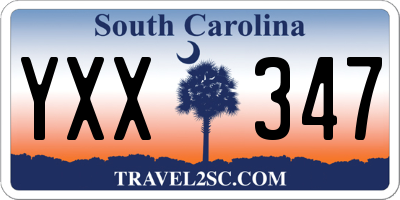 SC license plate YXX347